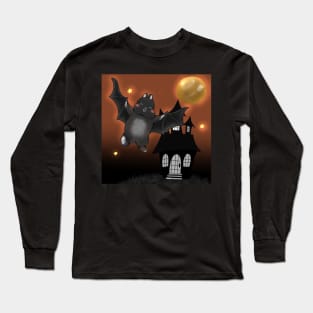 BAT BUNNY outside the Halloween castle Long Sleeve T-Shirt